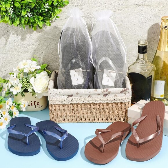 Bulk Women Men Kids Flip Flops Wedding Pool Beach Party Gift Pack 24 Pairs - Picture 6 of 6